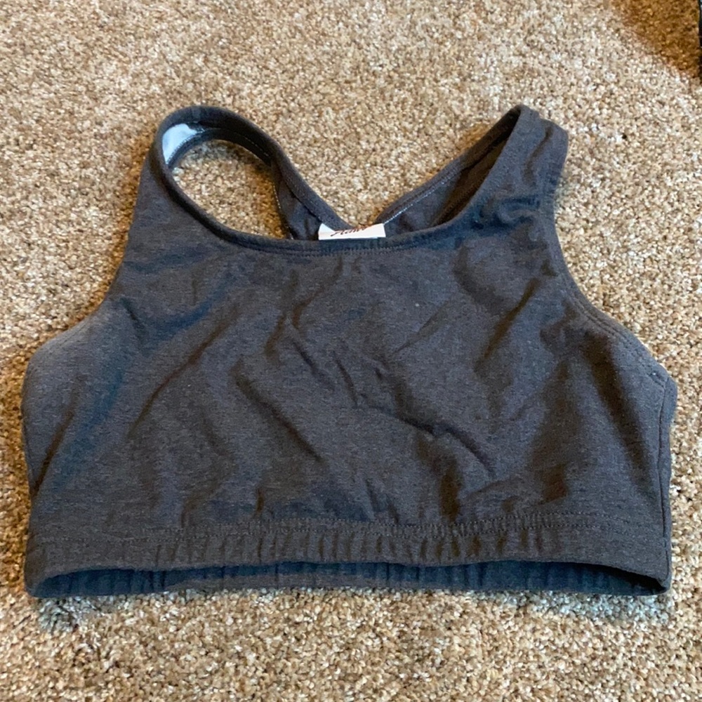 Gray sports bra top size L